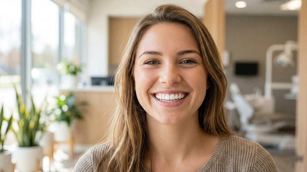 لبخند مرتب و زیبا پس از پایان ارتودنسی با استفاده از ریتینر اسیکس و هاولی